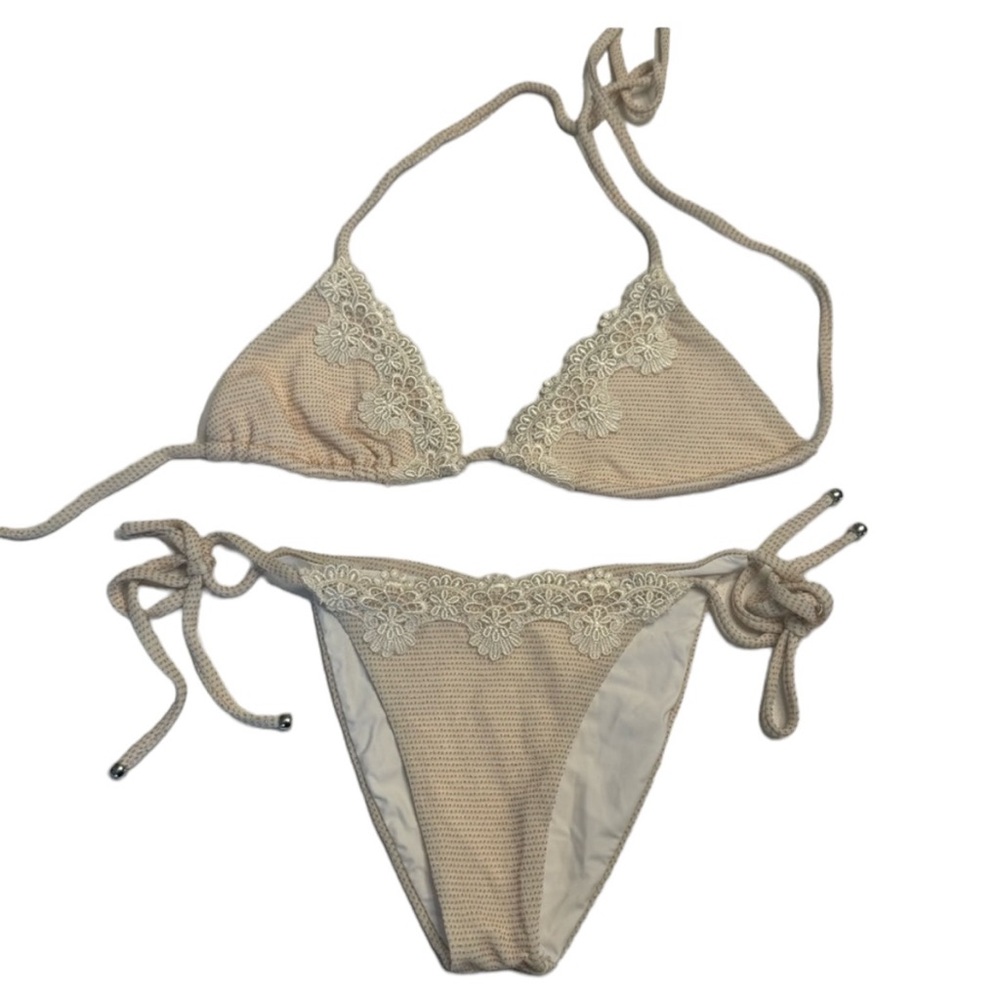Blue life lace bikini